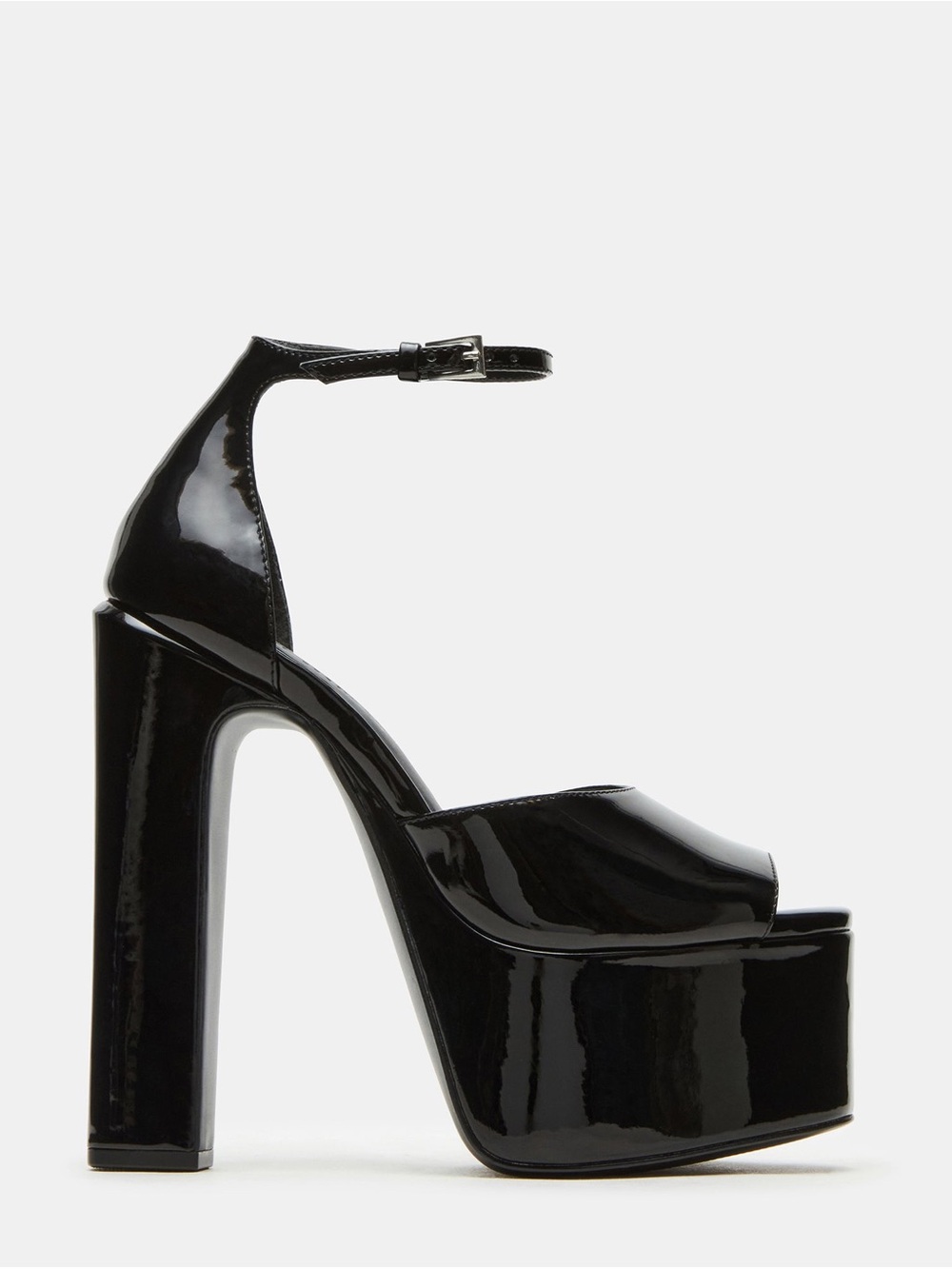 New Steve Madden Black Patent Platform heel